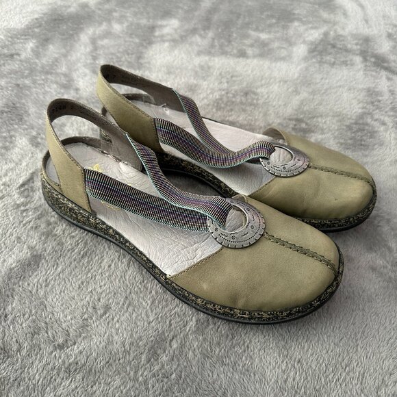 Reiker Green Closed Toe Shoes Anti-Stress Women's 40 US 9.5 10 Sandals - Picture 1 of 7